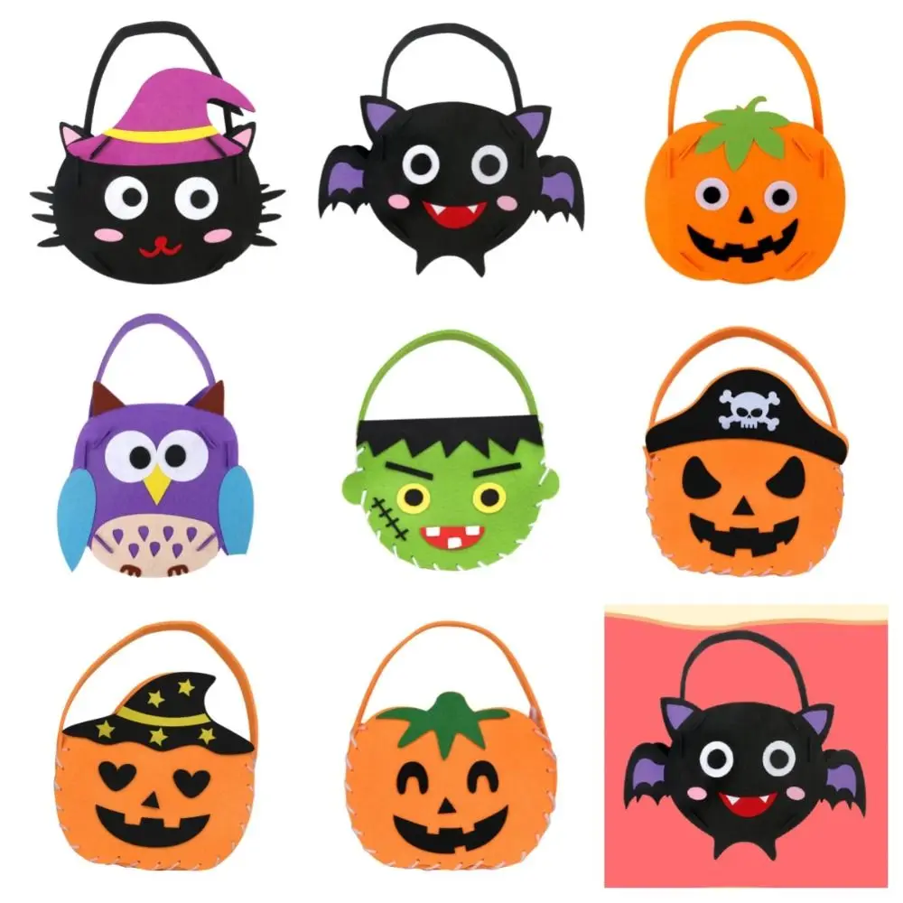 

Halloween Decoration Halloween Candy Bag DIY Material Storage Bucket Halloween Bag Trick Or Treat Ornament Gift Basket For Kids