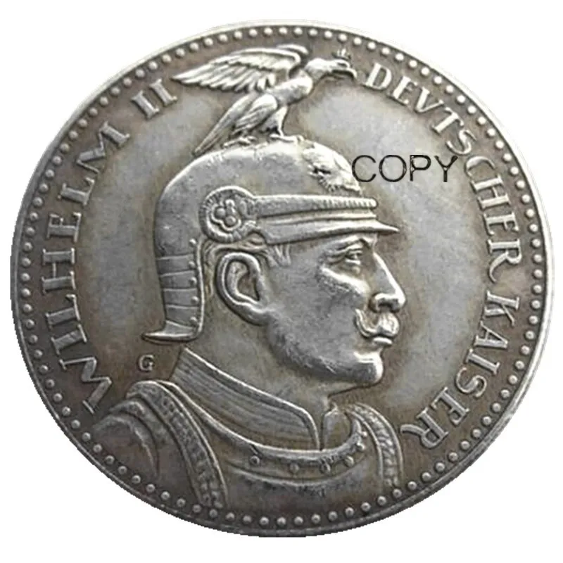 Пруссия (немецкий S.) 5 Mark 1913 Proof-Bronze-Wilhelm II Посеребренная монета