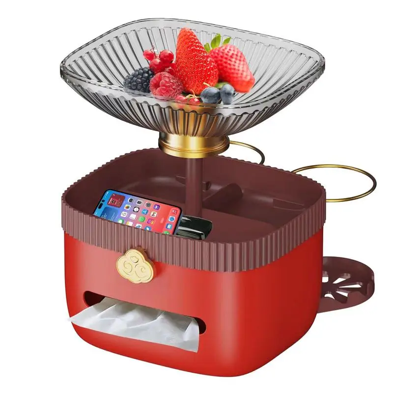 

Car Tissue Storage Box Auto Universal Box Tray For Armrest Space-Saving Car Storage Supplies For Mobile Phones Charging Cable