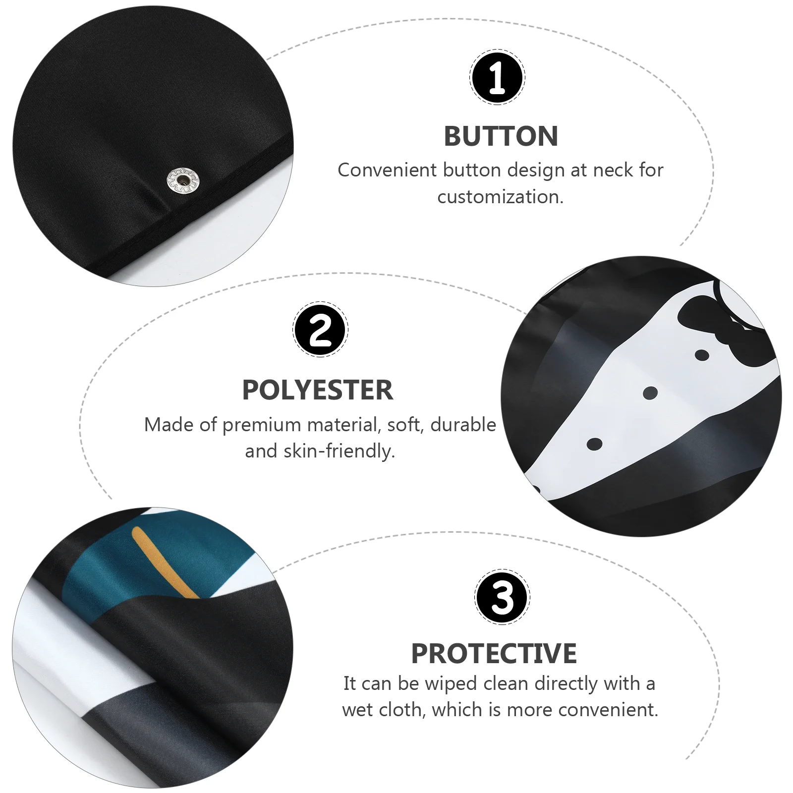 2 шт. нагрудник для взрослых обеденные моющиеся нагрудники из полиэстера еды