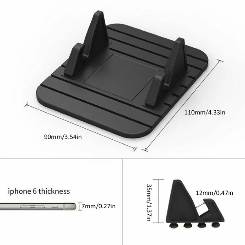 portable car phone holder dashboard phone stand mount anti slip silicone mat pad gps bracket universal for iphone 12 13 pro max free global shipping