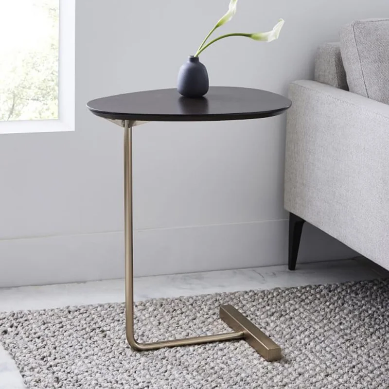 

Nordic Iron Art Oval Coffee Table Home Small Coffee Table Bedroom Corner Table Living Room Bedside Reading Table