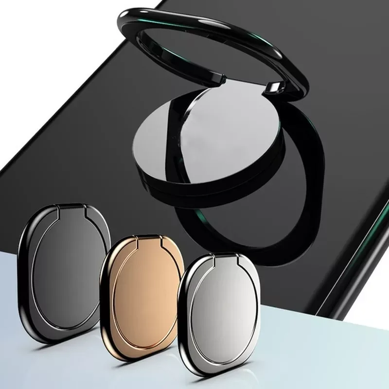 

Universal Metal Phone Holder Finger Ring Adhesive Cellphone Desktop Stand 360 Rotatable For Samsung A51 iPhone Xiaomi Google