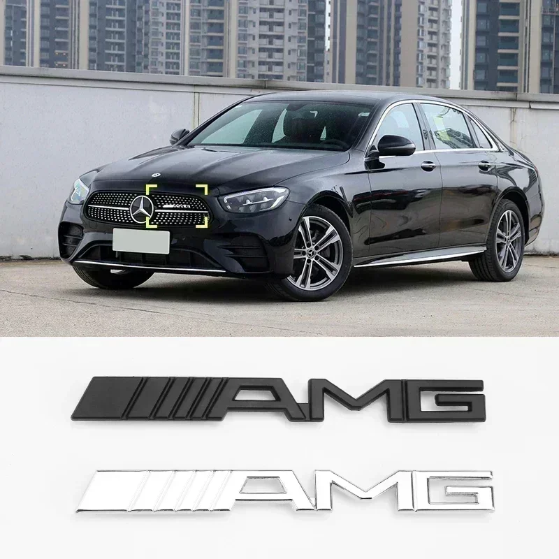 1 шт. эмблема на переднюю решетку наклейки для Mercedes Benz AMG Logo W204 W205 W210 W211 W212 W213 W167 W176