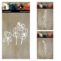 leaf flower tree vine metal cutting dies and silicone stamps stencil for scrapbooking album decoration craft for diy greeting