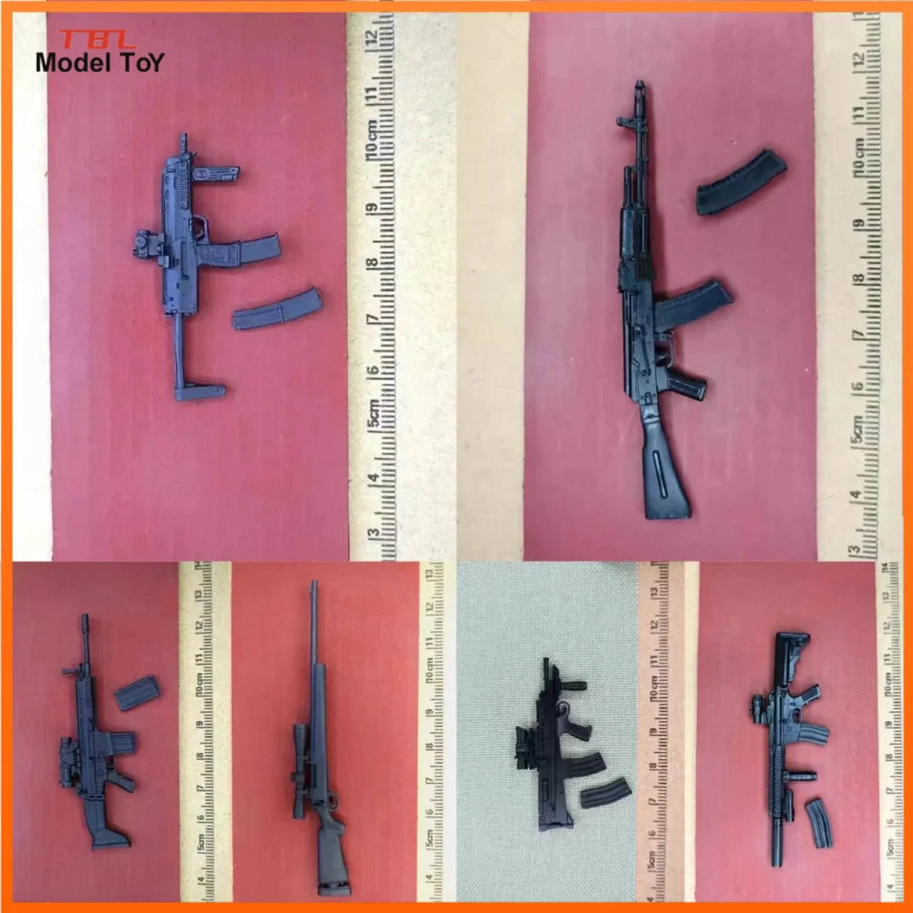 Фото Масштаб 1/12 MP7 AK74M M24 L22 MK-18 пластиковая модель мини-пистолета Munitions сцена для 6 дюймов Shf Figma куклы игрушки аксессуар №1
