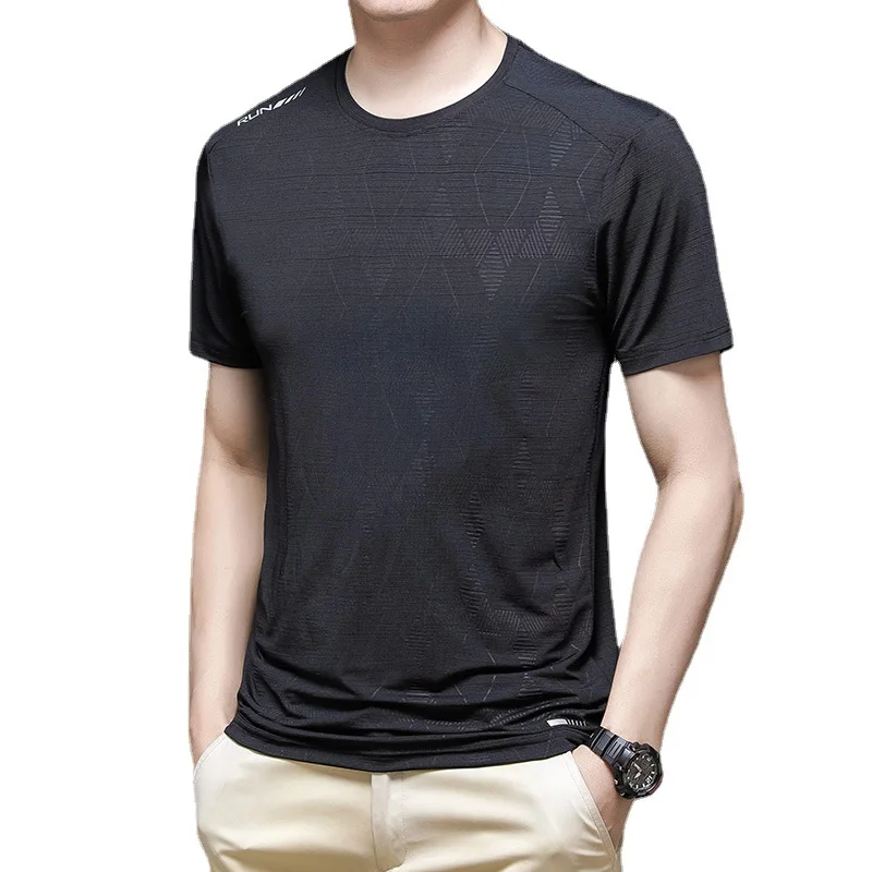 

Ice Silk Short T-shirt Men's 2022 Summer New Men Sports Quick-drying T-shirts Casual Casual TopsTees Clothing