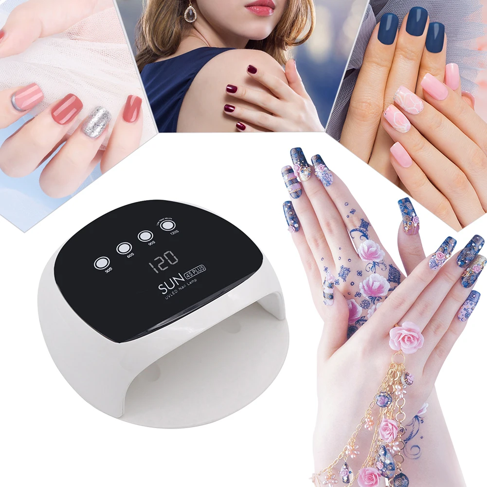 

Nails Dryer Gel Varnish 52W UV LED Lamp 4 Timing LCD Nail Lamp Manicure Tool for Home Caring Nail Protection Supply