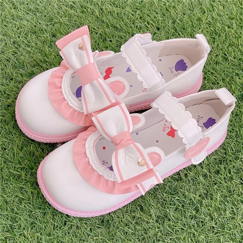 

Kawaii/обувь в стиле Лолиты с милым бантом; Zapatillas Mujer; Обувь Mary jane для девочек; Студенческая обувь из искусственной кожи в японском стиле; Милая о...