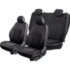 Чехлы для автомобильных сидений Datsun on-Do -1, с 07.2014, Седан, ЦЗС, 3Г Турин Экокожа Жаккард Чёрный  Вега