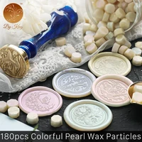 180pcs colorful pearl wax seal stamp wax vintage wax seal stamp beads for envelope wedding wax seal ancient sealing wax bottled