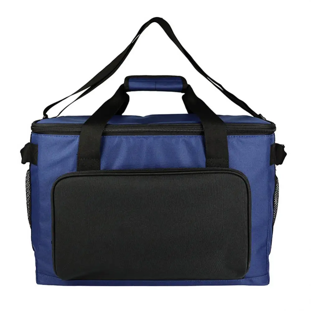 

Convenient Food Preservation Ice Bag Double Handle Shoulder Bag Perspective Mesh Pockets 36l Thermal Insulation Bag Durable
