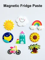 creative cartoon pvc fridge magnets magnetic paste cute cartoon magnet decoration sun rainbow gum sticker refrigerator magnetic