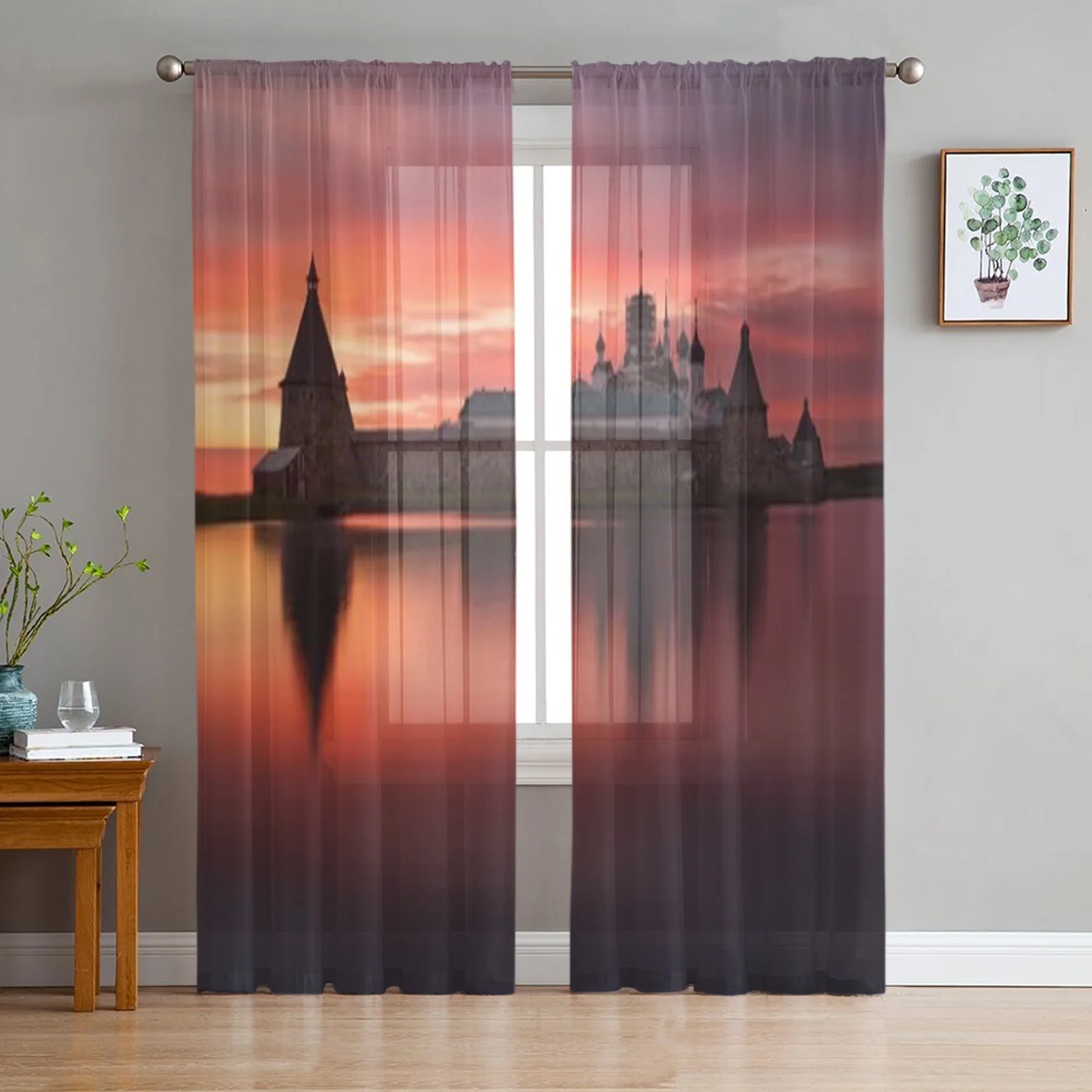 

Тюлевые прозрачные шторы для гостиной, спальни, кухни