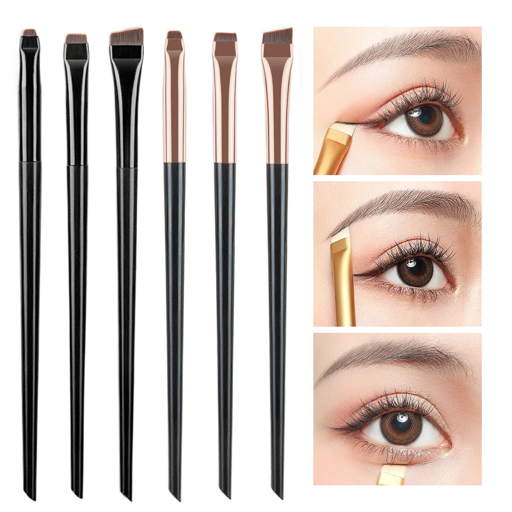 

Blade Eyeliner Brush Eyebrow Brush Portable Flat Fine Eye Liner Brow Contour Makeup Brushes Cosmetic Beauty Makeup Tool 3pcs/set