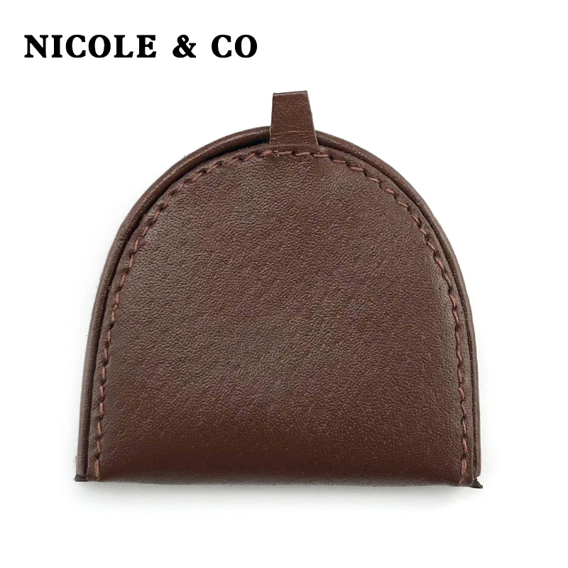 

Миниатюрный кошелек NICOLE & CO для мужчин и женщин, модный винтажный бумажник из натуральной свиной кожи для мелочи, маленькая сумочка для дене...