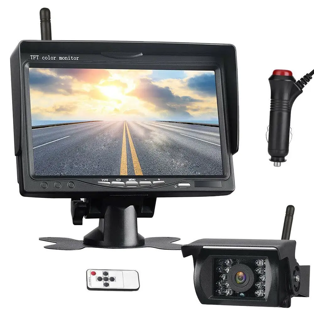 

Bileeko Wireless Backup Camera 7 inch Car Rear View Monitor for RV Pickup Truck Van Bus