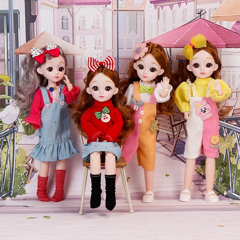 

Милая Детская шарнирная кукла 30 см 1/6, модная повседневная одежда, головной убор, обувь с макияжем, игрушки для девочек, детские подарки,игрушки куклы кукла лол кукла шарнирная куклы для девочек бжд кукла тело для