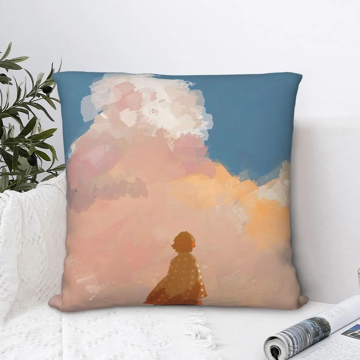 

Zenitsu Agatsuma Cool Throw Pillow Case Demon Slayer Japanese Adventure Anime Cushion Home Sofa Chair Print Decorative Hug