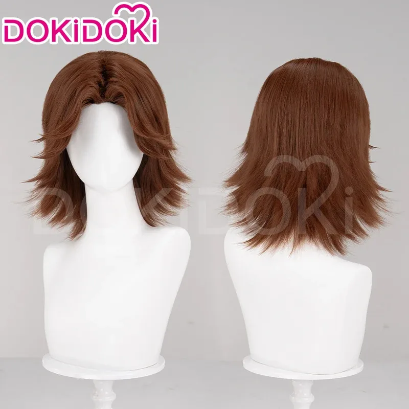 Фото В НАЛИЧИИ Anya Daisuke, парик для косплея, игра для полоскания рта DokiDoki, женские черные короткие волосы, аня, парик для косплея, кепка №5