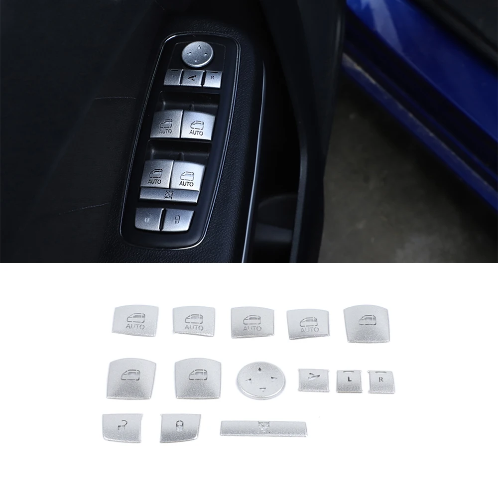 

Window Lift Switch Button Decorative Cover Trim for Dodge Charger 2011+/Durango 2011+/RAM 2010+ Car Interior Accessories Silver