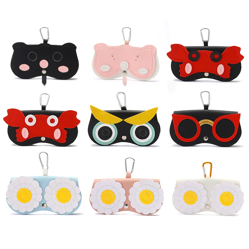

Children Cute Cartoon PU Leather Sunglasses Case Portable Eyeglasses Bag Storage Protection Glasses Case Kids