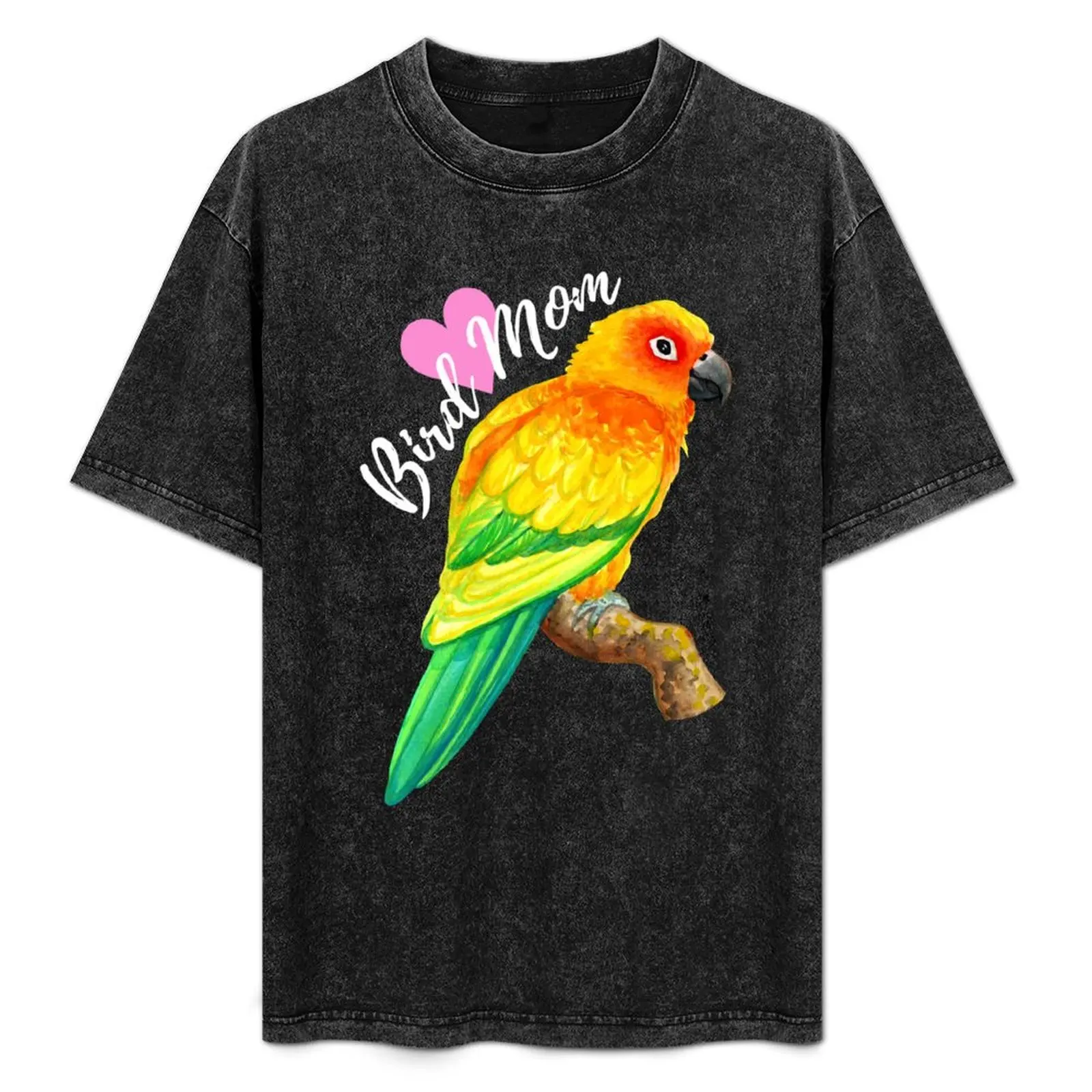Футболка с акварелью Parrot Bird Mom-Sun Conure дешевая мужская одежда подарки для парня