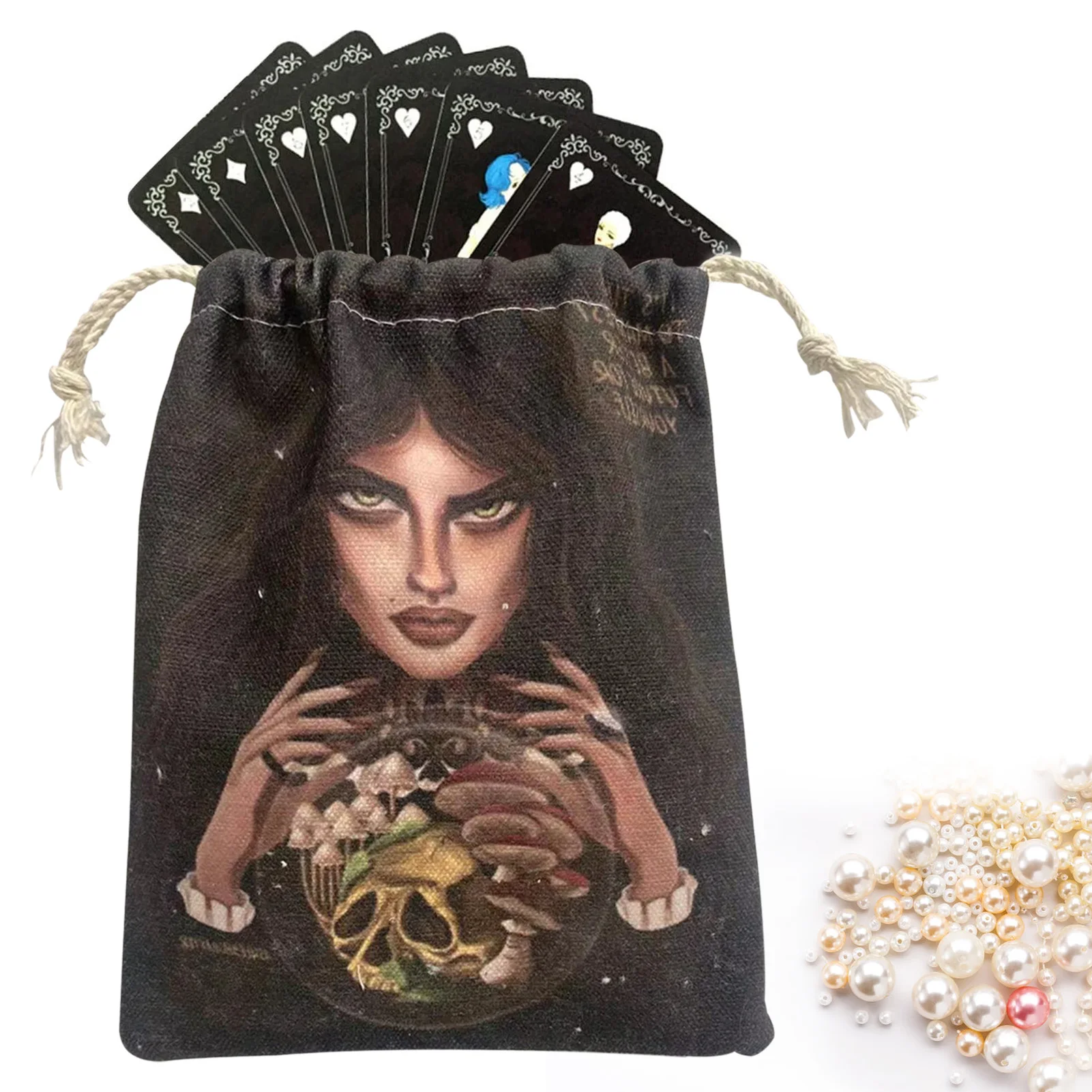 

Сумка для хранения карт Tarot бархатная сумка на шнурке с принтом домашние аксессуары подарок органайзер для хранения Таро сумки