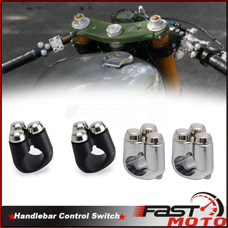 

3 Buttons Motorcycle Switch 22mm 25mm Handle Controller Switches Turn Lights Starter Horn Switch Universal 7/8" 1" Handlebar