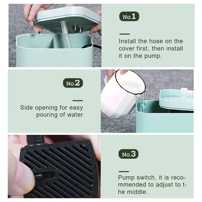 Автоматический питьевой фонтанчик для кошек бесшумная электрическая поилка с