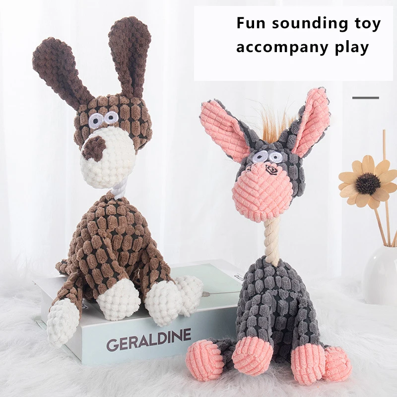 

Dog Accessories Toys Stuffed Plush Indestructible Designer Interactive Game Luxury Chew Pet Items Knitted Small Dog Puppy