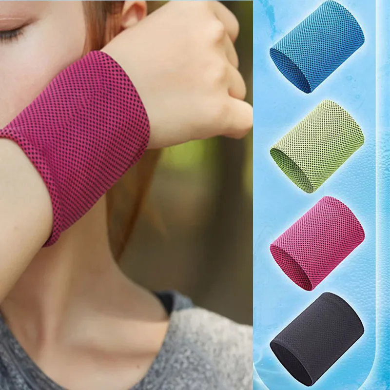 

1 шт. охлаждающий браслет с охлаждением от льда, поддерживающий дышащий браслет для тенниса, оборачивающий браслет, похожий на спортивный за...