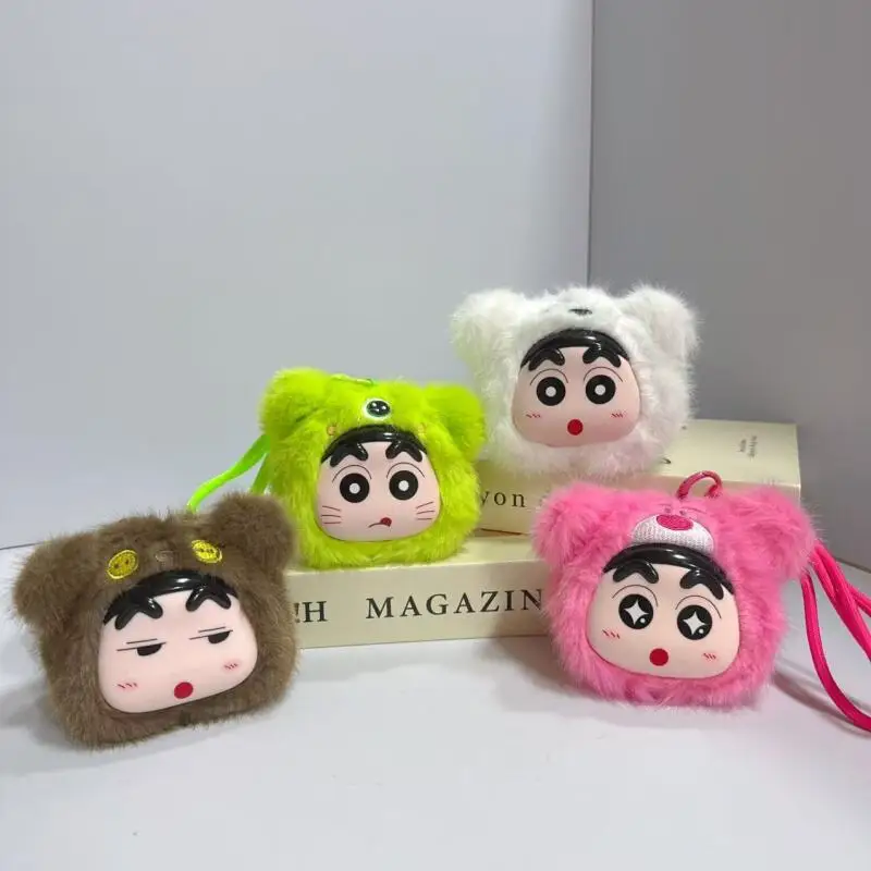 Фото Новая серия плюшевых брелоков Kawaii Crayon Shin Chan: креативная плюшевая игрушка, украшение для студенческого рюкзака, аниме-атрибутика, подарок для друга №4