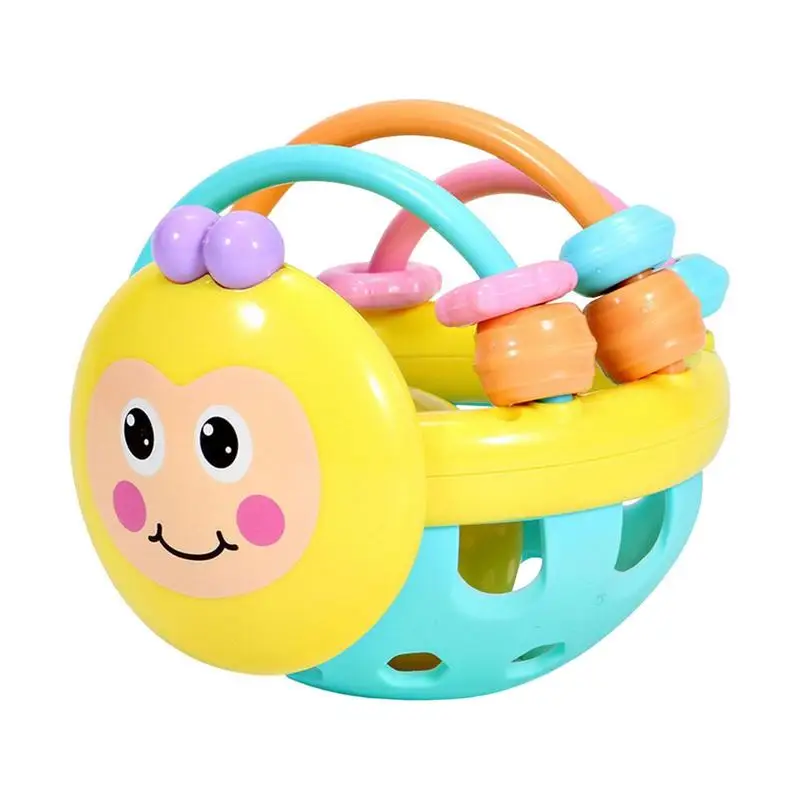 

Hand Rattle Dumbbell Teether Newborn Toys Toddlers Crib Rattle Teething Toys Safe Early Learning Baby Toys For Ages 0-12 Months