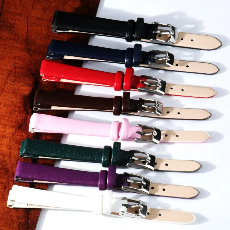 Soft Watch Belt Band Accessories for Ladies Men wristband 8mm 10mm 12mm 14mm 16mm 18mm 20mm 22mm Genuine Leather Strap with Tool