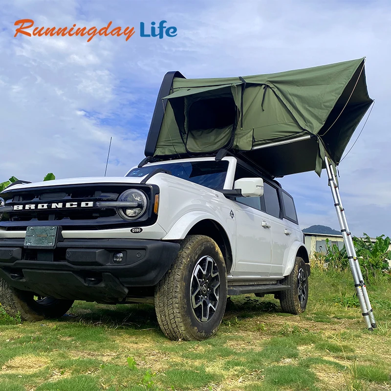 

adventure up out outdoor truck camper rear 3- 4 person roof top tent car triangle rooftop tents