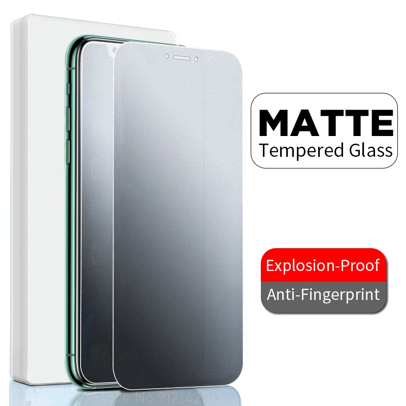 

Матовое закаленное стекло для iPhone 11 12 13 Pro Max Mini, Защита экрана для iPhone XS Max X XR 8 7 6S Plus SE 2020, матовое стекло