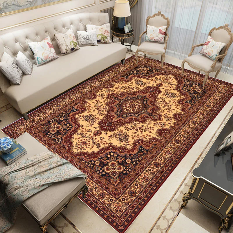 persian floral living room sofa coffee table carpet turkish style bedroom bedside rug home dirt resistant washable floor mats free global shipping