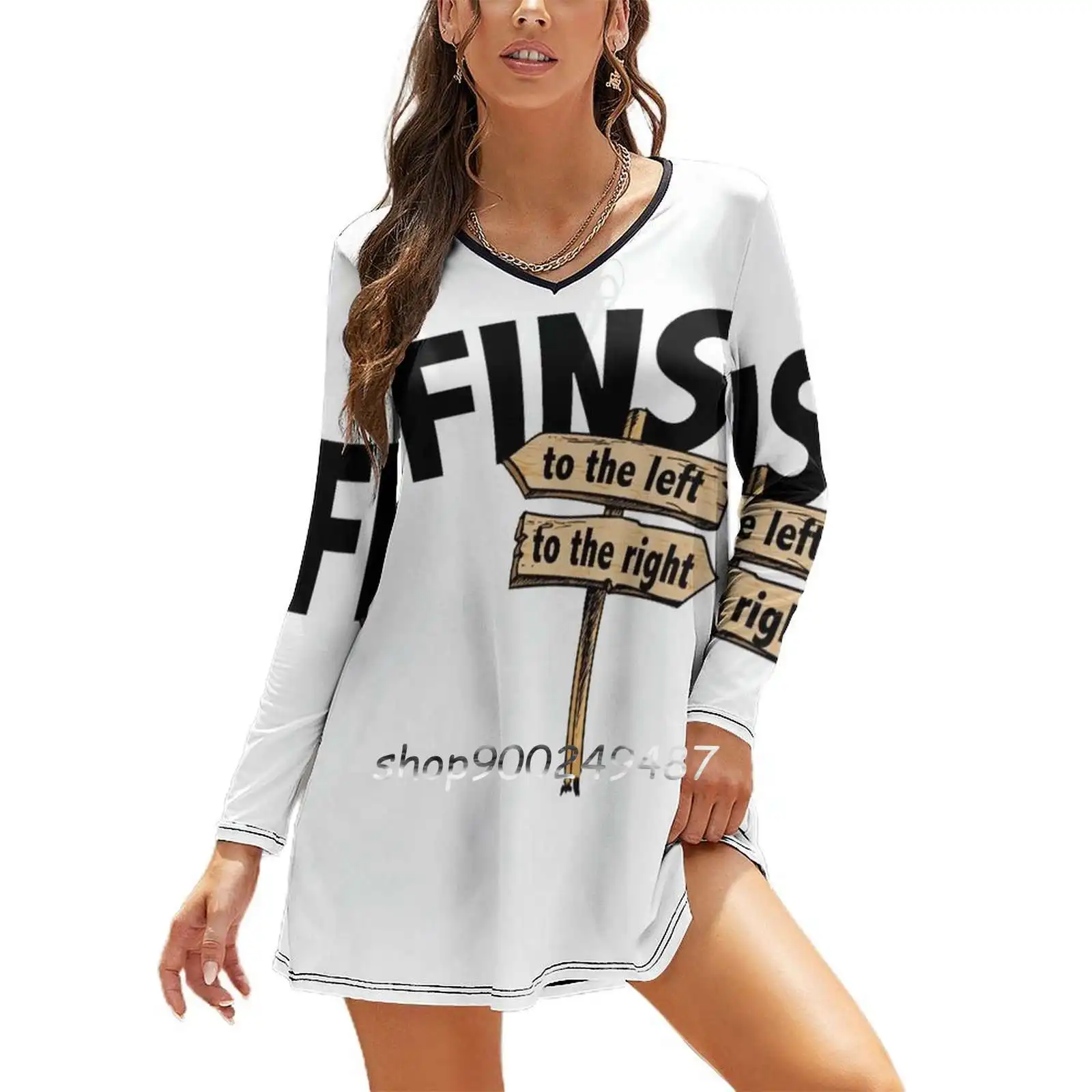 You Got Fins To The Left Right! Flare Dress Multiple styles Print Short and Long Sleeve Parrothead