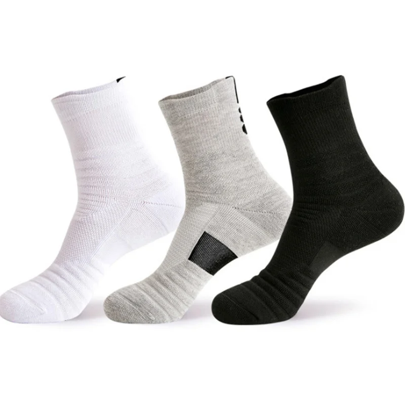 

socks men's mid-tube Elite basketball towel bottom training sports Dropshipping socks thick non-slip outdoor climbing socks gym