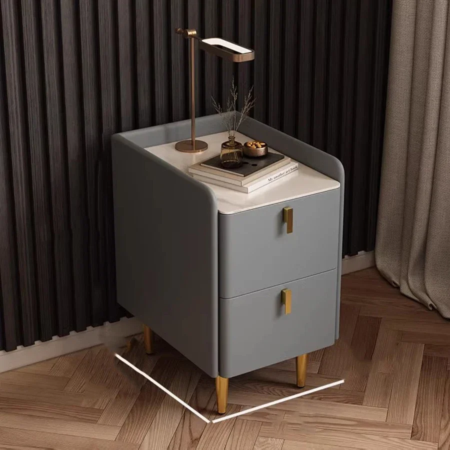 

Minimalist Modern Nightstands Drawers Design Narrow European Bedside Table Wood Mobile Table De Chevet Furniture Living Room