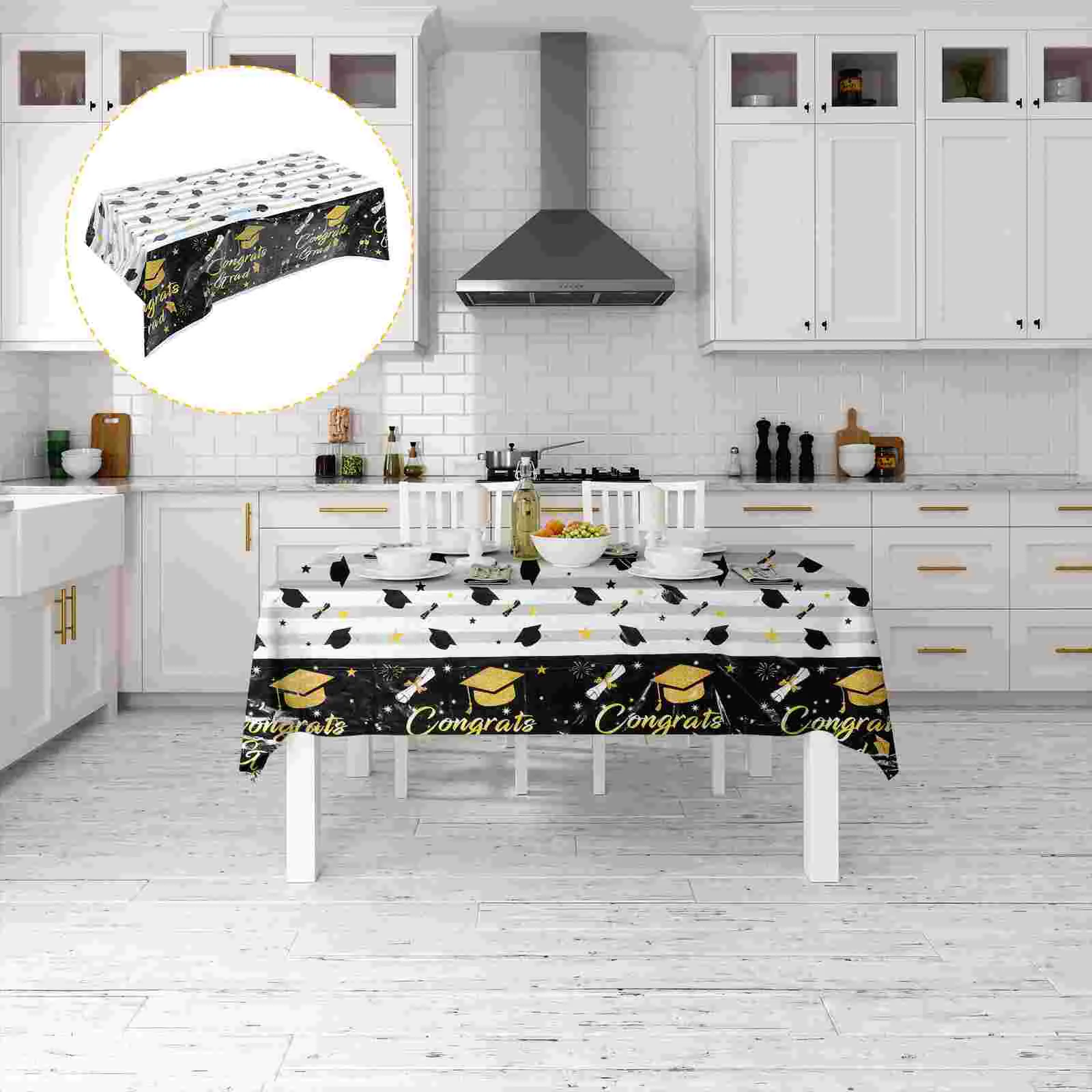 

Graduation Theme Tablecloth Disposable Table Cloths Graduation Party Table Covers Decor
