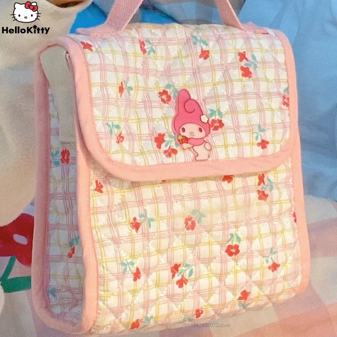 Design originale Melody borsa piccola carina rosa borsa a tracolla in stile College giapponese borsa a scacchi dolce borsa Sanrio per le donne