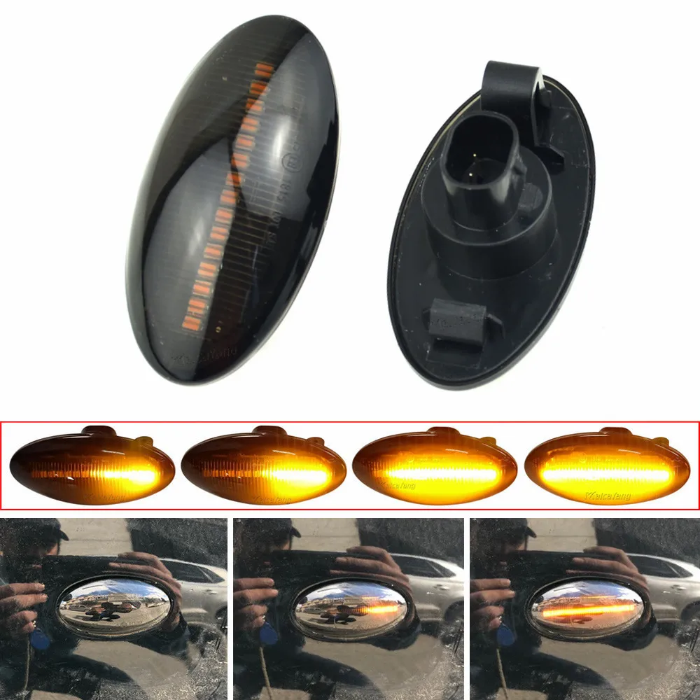 

Scroll Dynamic Repeater Side Marker Mirror Indicator Blinker Flowing LED Turn Signal Light For Suzuki Swift Jimmy Vitara SX4