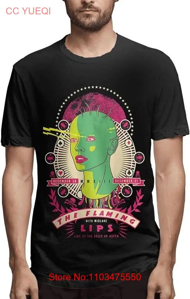 The Flaming Футболка &quotгубы&quot Рок Альтернатива группы музыкальный Тур альбом