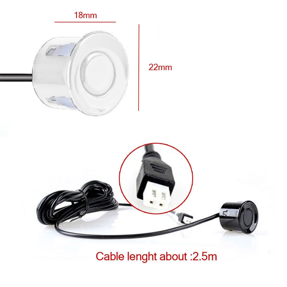 

1 Piece Reversing Sensor Reverse Sound 0.2-2.5M 22mm 40±1kHz Accessories Backup Car Parking Sensor High Quality