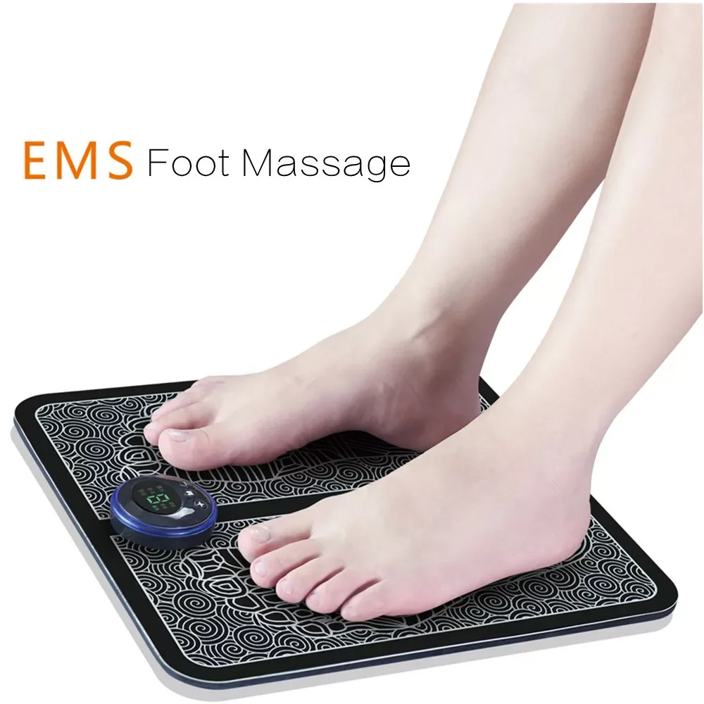 

EMS Electric Foot Stimulation massager Pad Folding Portable mats Fully Automatic Circulation Massage Body Machine for Men&Wo