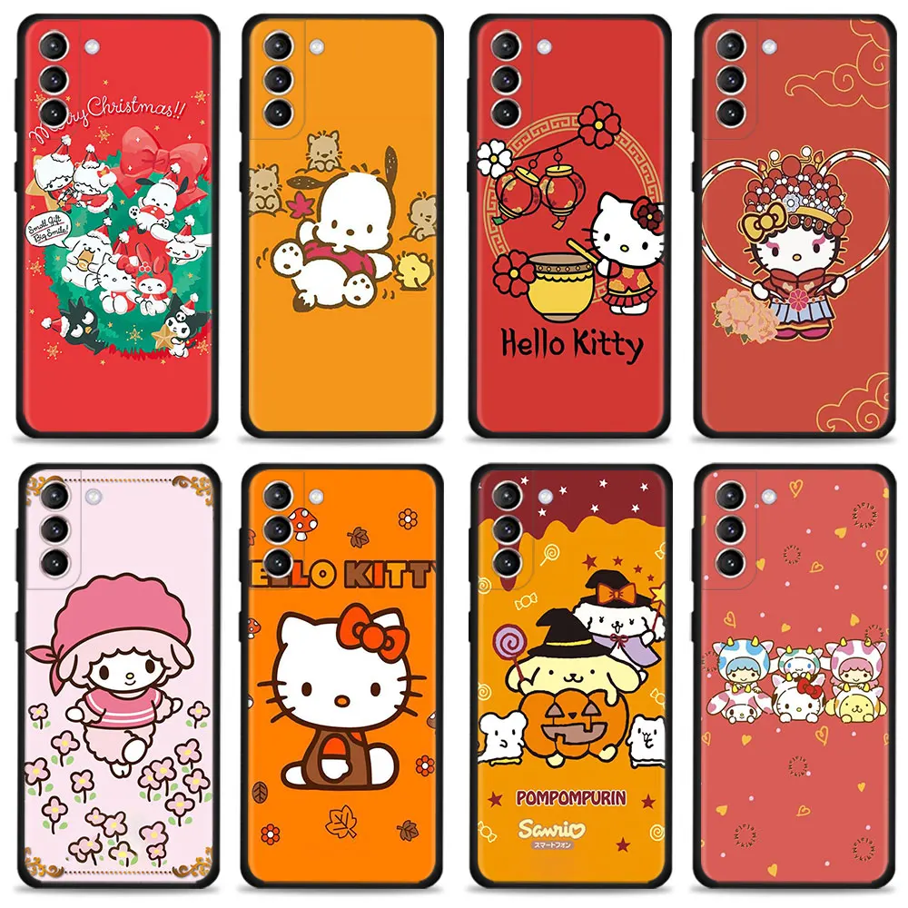 

Cases Phone Case For Samsung Galaxy S22 S21 S20 Plus S10 S8 S7 S9 S10e Ultra FE Edge Protective Shell Kawaii Sanrio Hello Kitty