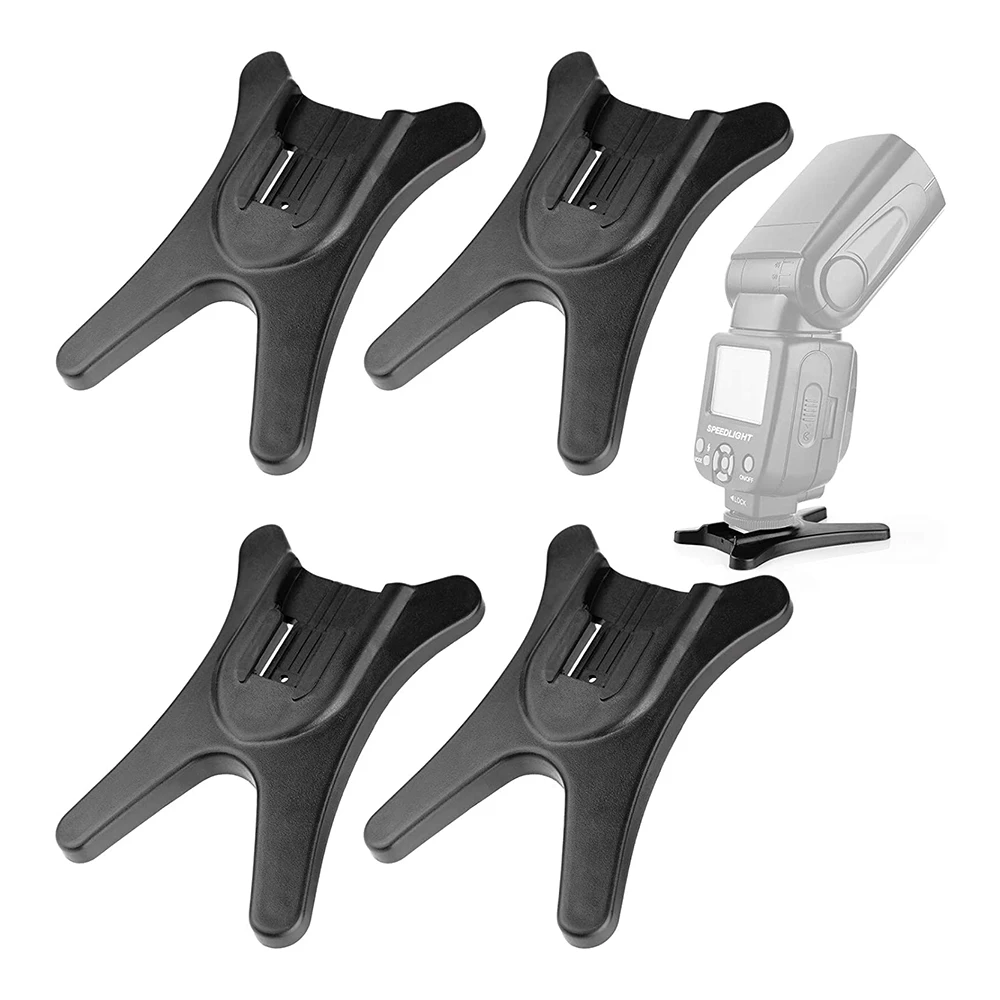 Купи 4Pack Flash Stand Bracket Hot Shoe Mount with 1/4" Thread for Canon Nikon Sigma Olympus Panasonic Pentax Speedlight SLR Cameras за 359 рублей в магазине AliExpress