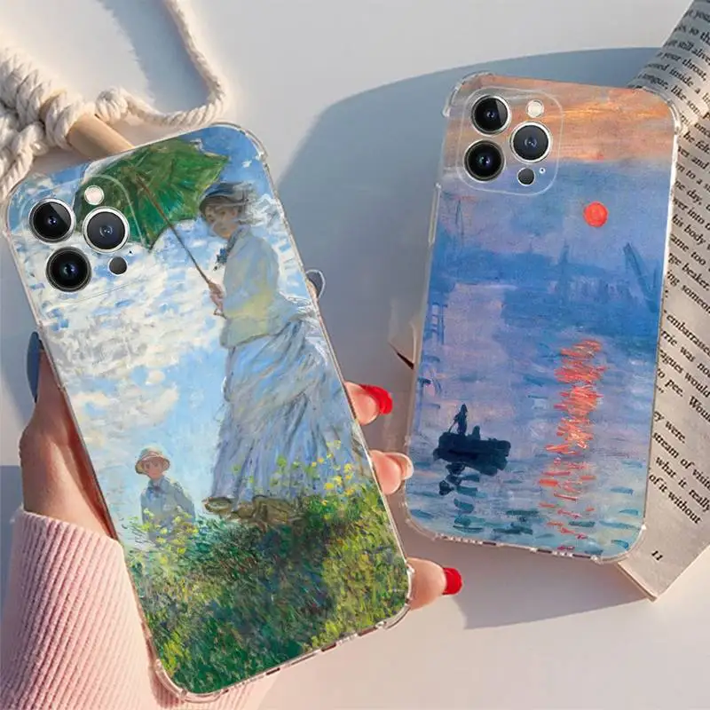 

Claude Monet Phone Case For iPhone XR X XS Max 14 13 Pro Max 11 12 Mini 6 7 8 plus SE 2020 Printing Cover